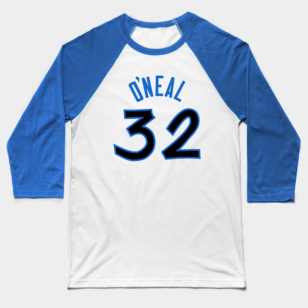 Shaq - FRONT AND BACK PRINT! Baseball T-Shirt by Buff Geeks Art